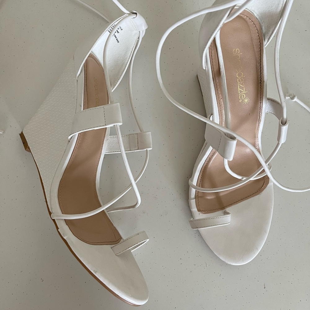Lace up shoe dazzle wedges